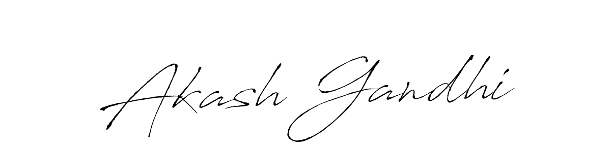 How to make Akash Gandhi name signature. Use Antro_Vectra style for creating short signs online. This is the latest handwritten sign. Akash Gandhi signature style 6 images and pictures png
