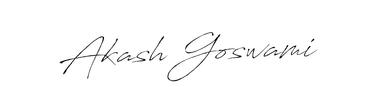 Akash Goswami stylish signature style. Best Handwritten Sign (Antro_Vectra) for my name. Handwritten Signature Collection Ideas for my name Akash Goswami. Akash Goswami signature style 6 images and pictures png