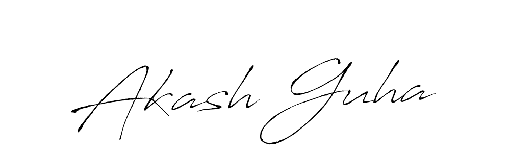 Make a beautiful signature design for name Akash Guha. With this signature (Antro_Vectra) style, you can create a handwritten signature for free. Akash Guha signature style 6 images and pictures png