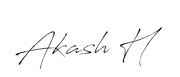 Make a beautiful signature design for name Akash H. With this signature (Antro_Vectra) style, you can create a handwritten signature for free. Akash H signature style 6 images and pictures png