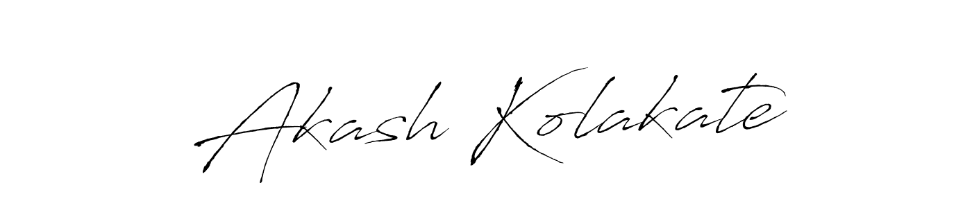 This is the best signature style for the Akash Kolakate name. Also you like these signature font (Antro_Vectra). Mix name signature. Akash Kolakate signature style 6 images and pictures png