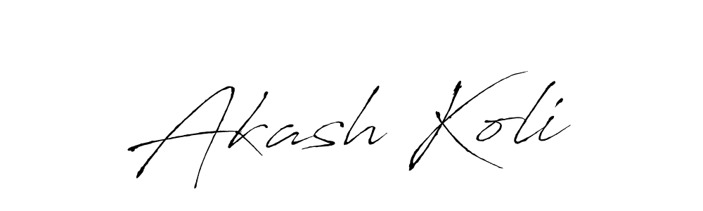 Akash Koli stylish signature style. Best Handwritten Sign (Antro_Vectra) for my name. Handwritten Signature Collection Ideas for my name Akash Koli. Akash Koli signature style 6 images and pictures png