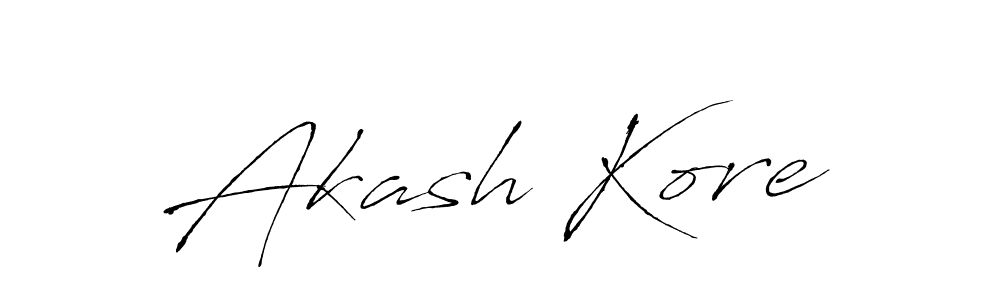 It looks lik you need a new signature style for name Akash Kore. Design unique handwritten (Antro_Vectra) signature with our free signature maker in just a few clicks. Akash Kore signature style 6 images and pictures png