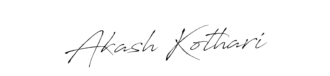 Design your own signature with our free online signature maker. With this signature software, you can create a handwritten (Antro_Vectra) signature for name Akash Kothari. Akash Kothari signature style 6 images and pictures png