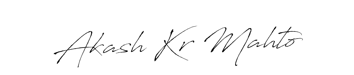 Use a signature maker to create a handwritten signature online. With this signature software, you can design (Antro_Vectra) your own signature for name Akash Kr Mahto. Akash Kr Mahto signature style 6 images and pictures png