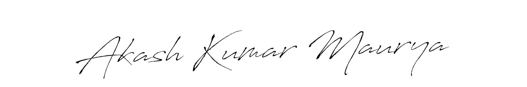 Create a beautiful signature design for name Akash Kumar Maurya. With this signature (Antro_Vectra) fonts, you can make a handwritten signature for free. Akash Kumar Maurya signature style 6 images and pictures png