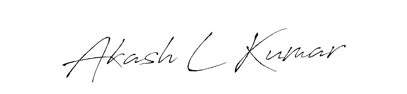 Also You can easily find your signature by using the search form. We will create Akash L Kumar name handwritten signature images for you free of cost using Antro_Vectra sign style. Akash L Kumar signature style 6 images and pictures png