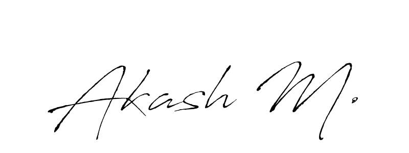 How to make Akash M. signature? Antro_Vectra is a professional autograph style. Create handwritten signature for Akash M. name. Akash M. signature style 6 images and pictures png