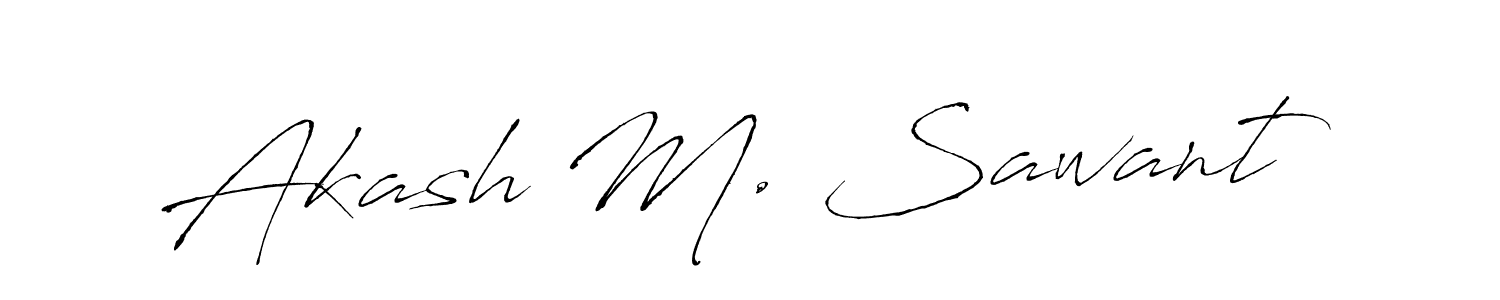 The best way (Antro_Vectra) to make a short signature is to pick only two or three words in your name. The name Akash M. Sawant include a total of six letters. For converting this name. Akash M. Sawant signature style 6 images and pictures png