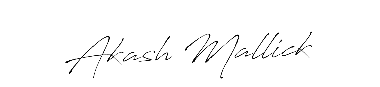 How to make Akash Mallick name signature. Use Antro_Vectra style for creating short signs online. This is the latest handwritten sign. Akash Mallick signature style 6 images and pictures png