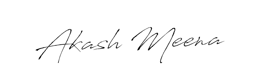 Design your own signature with our free online signature maker. With this signature software, you can create a handwritten (Antro_Vectra) signature for name Akash Meena. Akash Meena signature style 6 images and pictures png
