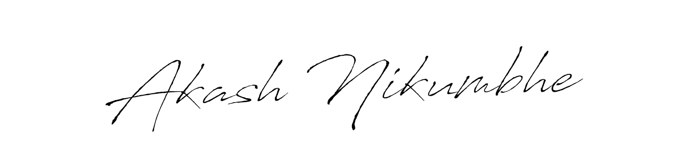 It looks lik you need a new signature style for name Akash Nikumbhe. Design unique handwritten (Antro_Vectra) signature with our free signature maker in just a few clicks. Akash Nikumbhe signature style 6 images and pictures png