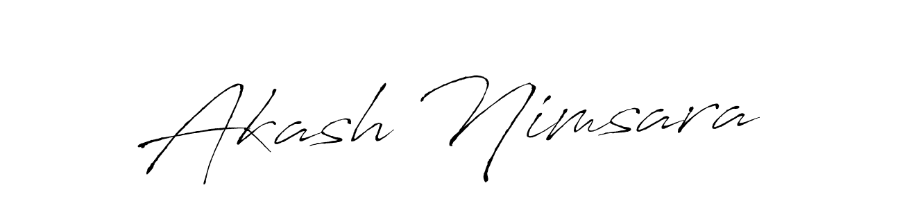 if you are searching for the best signature style for your name Akash Nimsara. so please give up your signature search. here we have designed multiple signature styles  using Antro_Vectra. Akash Nimsara signature style 6 images and pictures png