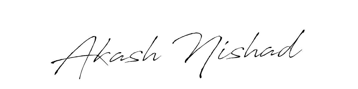 Also we have Akash Nishad name is the best signature style. Create professional handwritten signature collection using Antro_Vectra autograph style. Akash Nishad signature style 6 images and pictures png