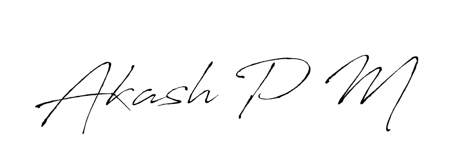 How to make Akash P M signature? Antro_Vectra is a professional autograph style. Create handwritten signature for Akash P M name. Akash P M signature style 6 images and pictures png