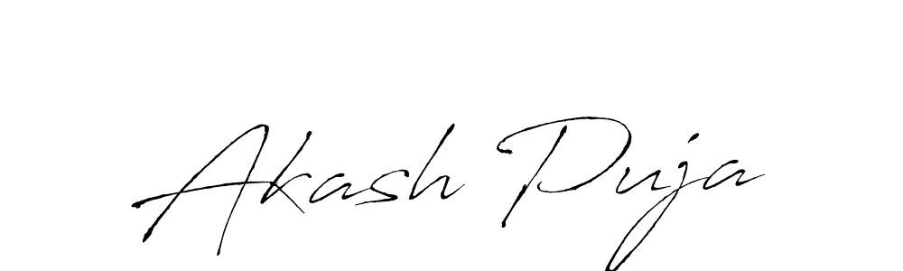 Akash Puja stylish signature style. Best Handwritten Sign (Antro_Vectra) for my name. Handwritten Signature Collection Ideas for my name Akash Puja. Akash Puja signature style 6 images and pictures png