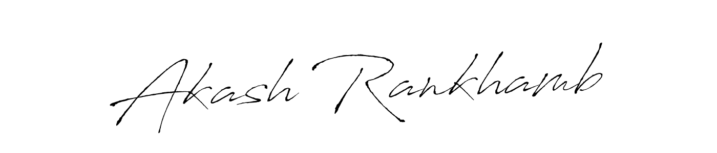 Make a beautiful signature design for name Akash Rankhamb. With this signature (Antro_Vectra) style, you can create a handwritten signature for free. Akash Rankhamb signature style 6 images and pictures png