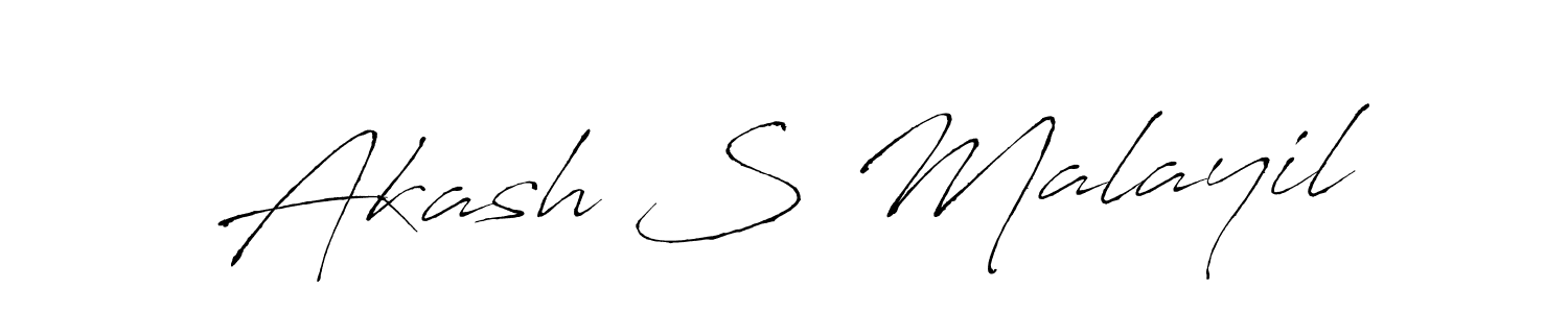 This is the best signature style for the Akash S Malayil name. Also you like these signature font (Antro_Vectra). Mix name signature. Akash S Malayil signature style 6 images and pictures png