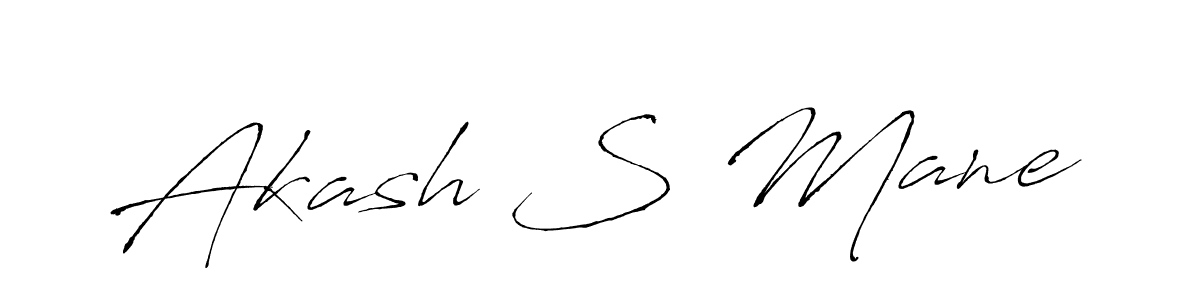 How to make Akash S Mane name signature. Use Antro_Vectra style for creating short signs online. This is the latest handwritten sign. Akash S Mane signature style 6 images and pictures png