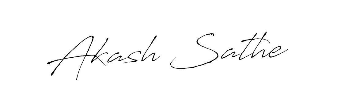 Design your own signature with our free online signature maker. With this signature software, you can create a handwritten (Antro_Vectra) signature for name Akash Sathe. Akash Sathe signature style 6 images and pictures png