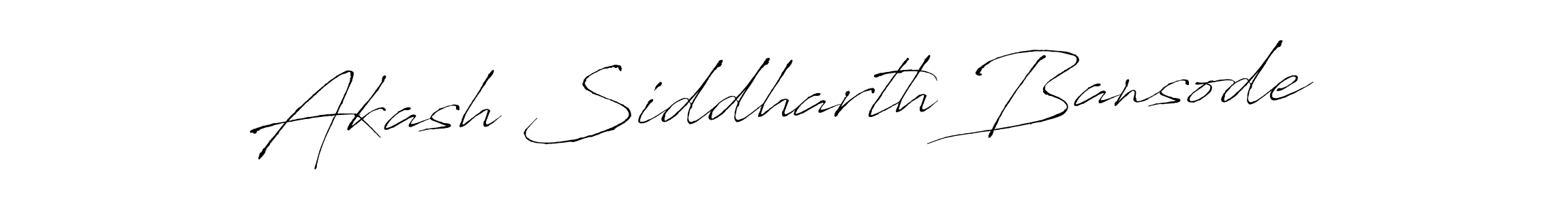 Create a beautiful signature design for name Akash Siddharth Bansode. With this signature (Antro_Vectra) fonts, you can make a handwritten signature for free. Akash Siddharth Bansode signature style 6 images and pictures png