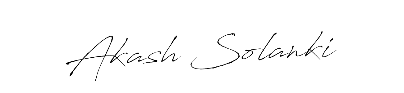 Akash Solanki stylish signature style. Best Handwritten Sign (Antro_Vectra) for my name. Handwritten Signature Collection Ideas for my name Akash Solanki. Akash Solanki signature style 6 images and pictures png