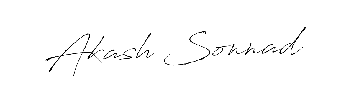 Also we have Akash Sonnad name is the best signature style. Create professional handwritten signature collection using Antro_Vectra autograph style. Akash Sonnad signature style 6 images and pictures png