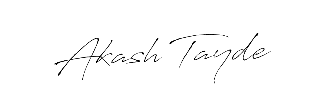 Akash Tayde stylish signature style. Best Handwritten Sign (Antro_Vectra) for my name. Handwritten Signature Collection Ideas for my name Akash Tayde. Akash Tayde signature style 6 images and pictures png