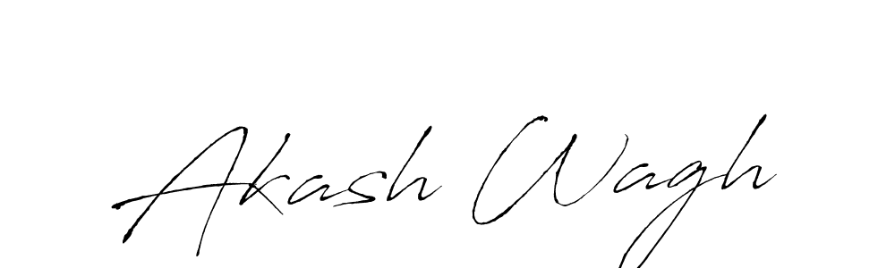 How to make Akash Wagh name signature. Use Antro_Vectra style for creating short signs online. This is the latest handwritten sign. Akash Wagh signature style 6 images and pictures png