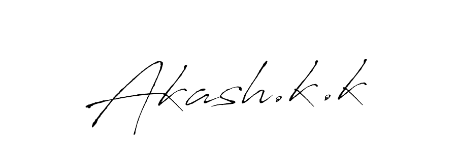 How to make Akash.k.k signature? Antro_Vectra is a professional autograph style. Create handwritten signature for Akash.k.k name. Akash.k.k signature style 6 images and pictures png