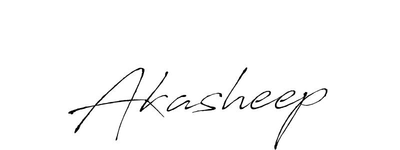 Use a signature maker to create a handwritten signature online. With this signature software, you can design (Antro_Vectra) your own signature for name Akasheep. Akasheep signature style 6 images and pictures png