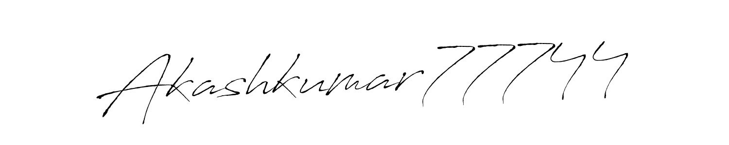 How to make Akashkumar77744 name signature. Use Antro_Vectra style for creating short signs online. This is the latest handwritten sign. Akashkumar77744 signature style 6 images and pictures png