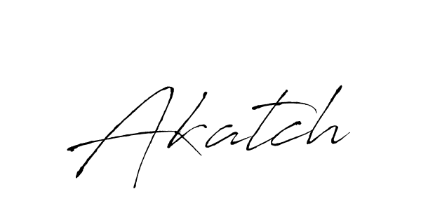 Akatch stylish signature style. Best Handwritten Sign (Antro_Vectra) for my name. Handwritten Signature Collection Ideas for my name Akatch. Akatch signature style 6 images and pictures png