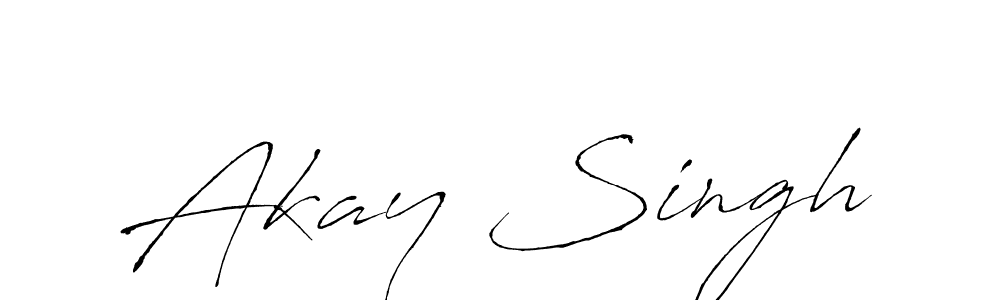 Akay Singh stylish signature style. Best Handwritten Sign (Antro_Vectra) for my name. Handwritten Signature Collection Ideas for my name Akay Singh. Akay Singh signature style 6 images and pictures png