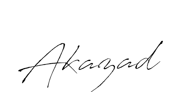 Use a signature maker to create a handwritten signature online. With this signature software, you can design (Antro_Vectra) your own signature for name Akazad. Akazad signature style 6 images and pictures png