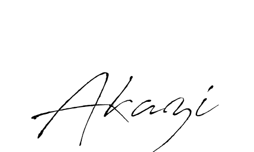 How to make Akazi signature? Antro_Vectra is a professional autograph style. Create handwritten signature for Akazi name. Akazi signature style 6 images and pictures png