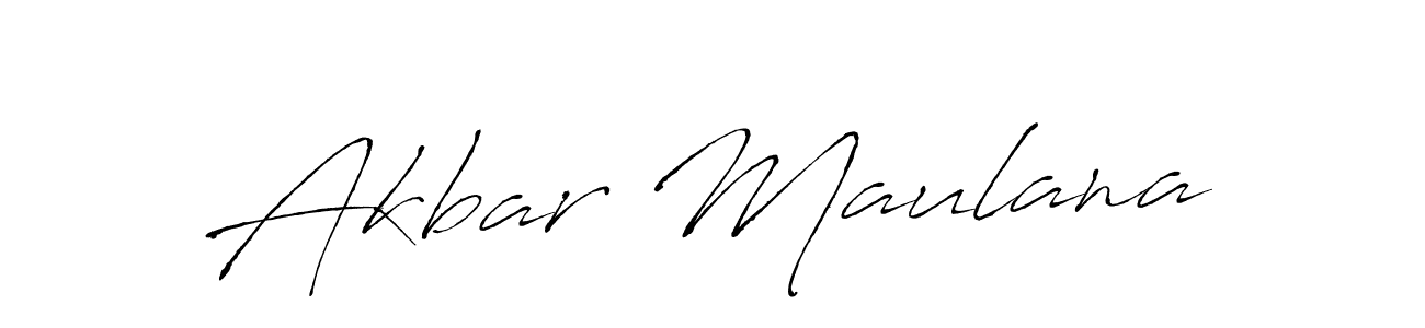 Make a beautiful signature design for name Akbar Maulana. With this signature (Antro_Vectra) style, you can create a handwritten signature for free. Akbar Maulana signature style 6 images and pictures png