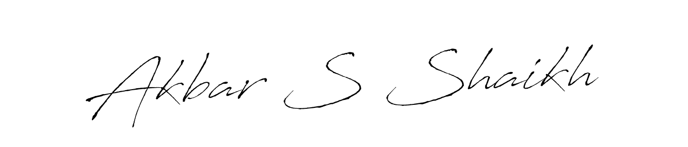 Design your own signature with our free online signature maker. With this signature software, you can create a handwritten (Antro_Vectra) signature for name Akbar S Shaikh. Akbar S Shaikh signature style 6 images and pictures png