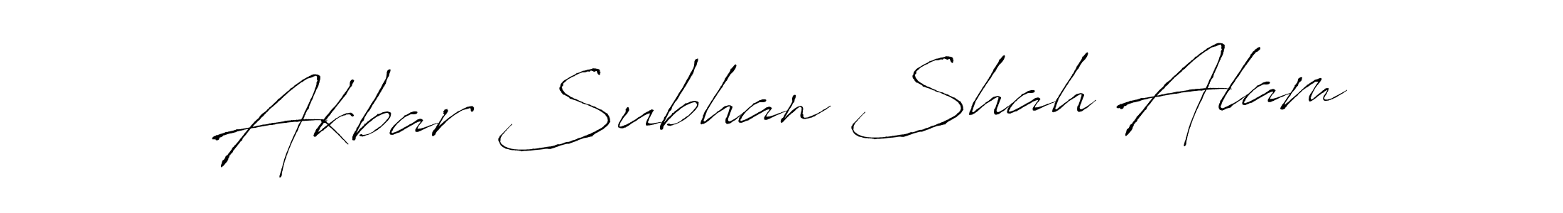 Design your own signature with our free online signature maker. With this signature software, you can create a handwritten (Antro_Vectra) signature for name Akbar Subhan Shah Alam. Akbar Subhan Shah Alam signature style 6 images and pictures png