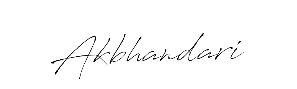 Create a beautiful signature design for name Akbhandari. With this signature (Antro_Vectra) fonts, you can make a handwritten signature for free. Akbhandari signature style 6 images and pictures png