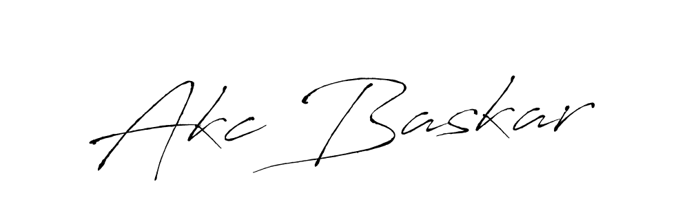 Use a signature maker to create a handwritten signature online. With this signature software, you can design (Antro_Vectra) your own signature for name Akc Baskar. Akc Baskar signature style 6 images and pictures png