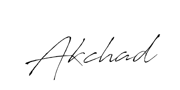 Design your own signature with our free online signature maker. With this signature software, you can create a handwritten (Antro_Vectra) signature for name Akchad. Akchad signature style 6 images and pictures png