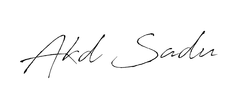 Also we have Akd Sadu name is the best signature style. Create professional handwritten signature collection using Antro_Vectra autograph style. Akd Sadu signature style 6 images and pictures png