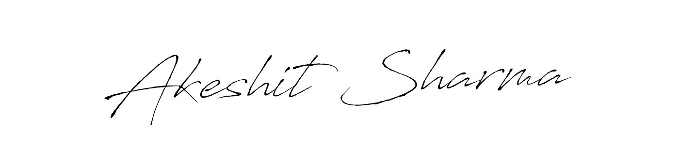 Create a beautiful signature design for name Akeshit Sharma. With this signature (Antro_Vectra) fonts, you can make a handwritten signature for free. Akeshit Sharma signature style 6 images and pictures png