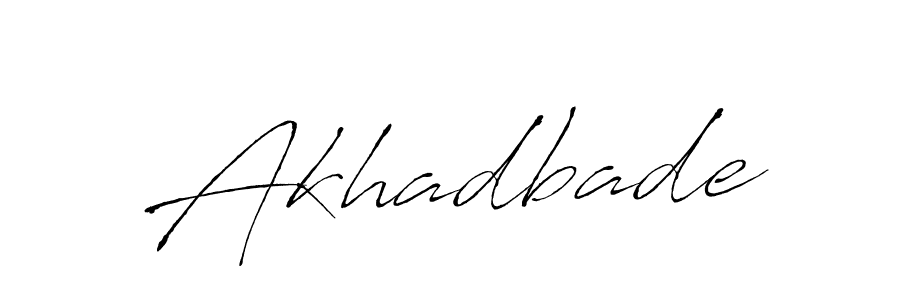 Design your own signature with our free online signature maker. With this signature software, you can create a handwritten (Antro_Vectra) signature for name Akhadbade. Akhadbade signature style 6 images and pictures png