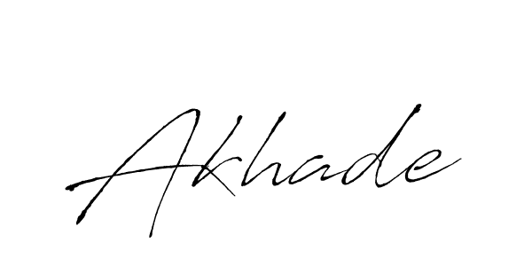 Akhade stylish signature style. Best Handwritten Sign (Antro_Vectra) for my name. Handwritten Signature Collection Ideas for my name Akhade. Akhade signature style 6 images and pictures png