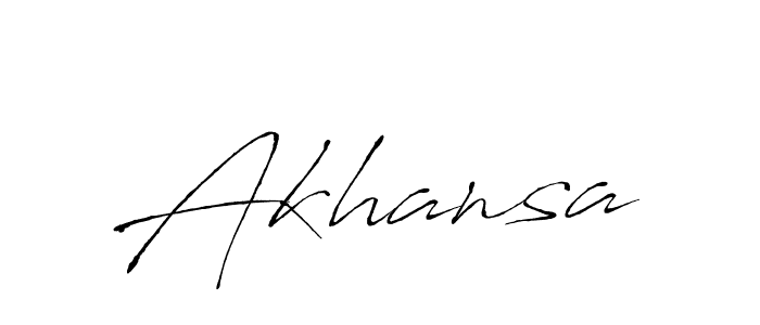 Make a beautiful signature design for name Akhansa. With this signature (Antro_Vectra) style, you can create a handwritten signature for free. Akhansa signature style 6 images and pictures png