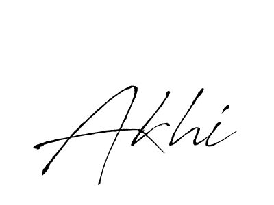 Use a signature maker to create a handwritten signature online. With this signature software, you can design (Antro_Vectra) your own signature for name Akhi. Akhi signature style 6 images and pictures png