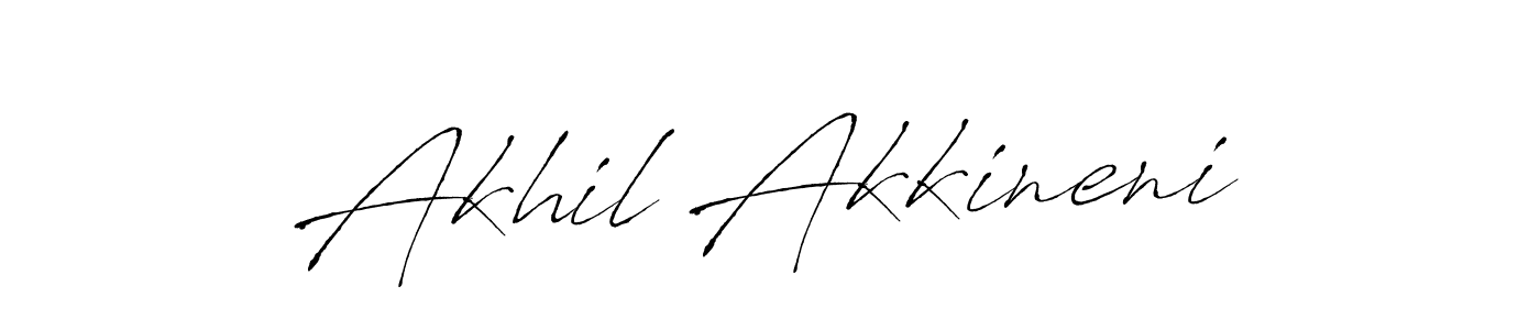 Make a beautiful signature design for name Akhil Akkineni. With this signature (Antro_Vectra) style, you can create a handwritten signature for free. Akhil Akkineni signature style 6 images and pictures png