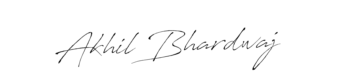 How to make Akhil Bhardwaj name signature. Use Antro_Vectra style for creating short signs online. This is the latest handwritten sign. Akhil Bhardwaj signature style 6 images and pictures png